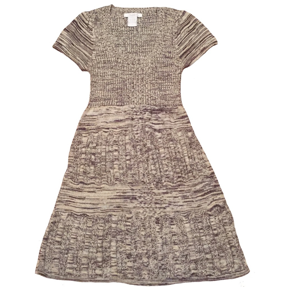 Charlotte Russe Gray Scoop Neck Knit Sweater Dress